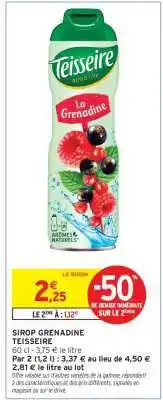 Intermarché Sirop Grenadine Teisseire offre