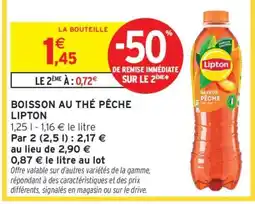 Intermarché Boisson au thé pêche Lipton offre