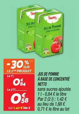 Netto Jus de pomme à base de concentré netto offre