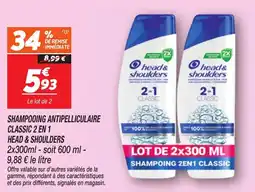 Netto Shampooing antipelliculaire classic 2 en 1 head & shoulders offre