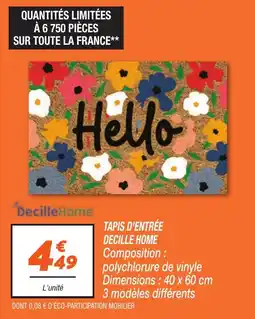 Netto Tapis d'entrée decille home offre