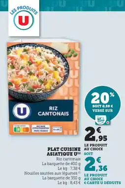 U Express Plat cuisine asiatique u offre