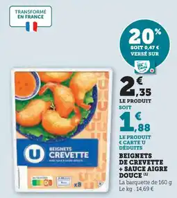 U Express Beignets de crevette + sauce aigre douce offre