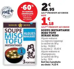 U Express Soupe instantanee miso tofu hikari miso offre