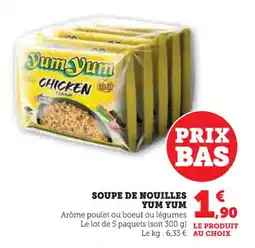 U Express Soupe de nouilles yum yum offre