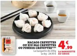 U Express Hacaos crevettes ou xiu mai crevettes ou funkos crevettes offre