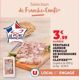 U Express Véritable jambon persillé de bourgogne vpf claviere offre