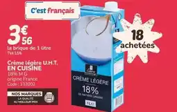 Promocash Crème légère u.h.t. en cuisine offre