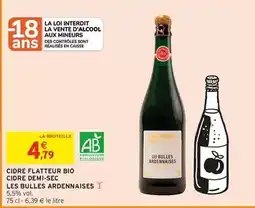 Intermarché Contact Cidre flatteur bio cidre demi-sec offre