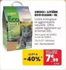 Animalis Croci - litière eco clean offre