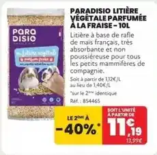 Animalis Paradisio - litière végétale parfumée à la fraise offre