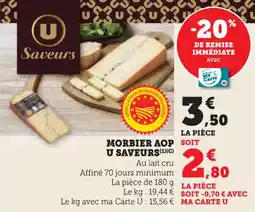 U Express Morbier aop u saveurs offre