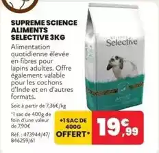 Animalis Supreme science - aliments selective offre