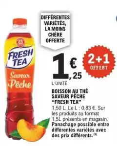 E.Leclerc Boisson au thé saveur pêche offre