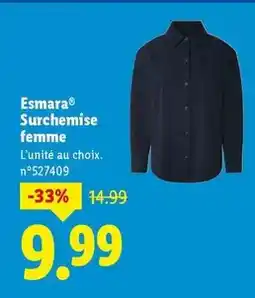 Lidl Esmara surchemise femme offre