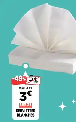 Centrakor Serviettes blanches offre