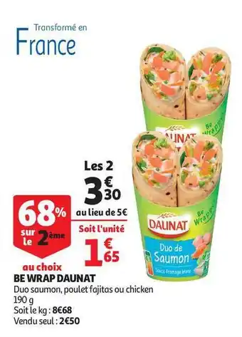 Auchan Be Wrap Daunat offre