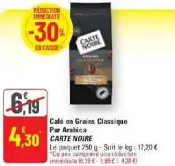 G20 Café en grains classique pur arabica carte noire offre