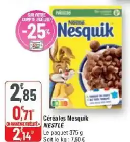G20 Céréales nesquik nestlé offre