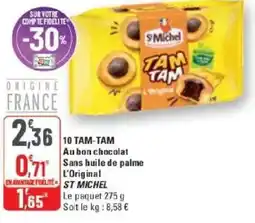 G20 10 tam-tam au bon chocolat sans huile de palme l'original st michel offre
