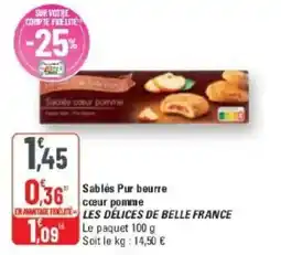 G20 Sablés pur beurre cœur pomme les délices de belle france offre