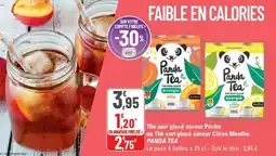 G20 Thé noir glacé saveur pêche ou thé vert glacé saveur citron menthe panda tea offre
