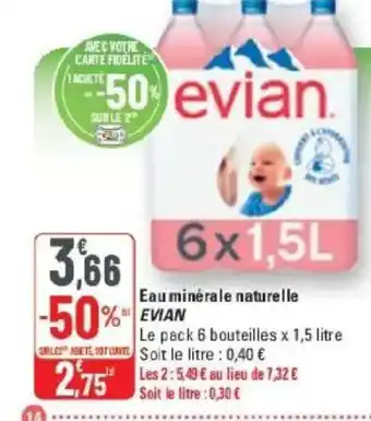 Eau minérale naturelle evian