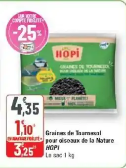 G20 Graines de tournesol pour oiseaux de la nature hopi offre