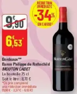 G20 Bordeaux baron philippe de rothschild mouton cadet offre