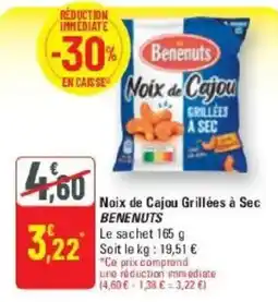 G20 Noix de cajou grillées à sec benenuts offre