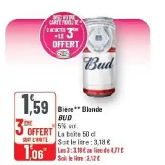 Bière blonde bud