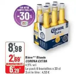 G20 Biere blonde corona extra offre