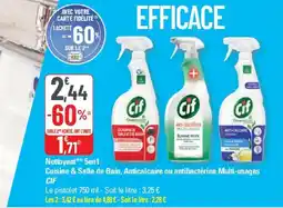 G20 Nettoyant 5en1 cuisine & salle de bain, anticalcaire ou antibactérien multi-usages cif offre