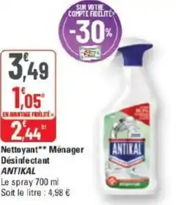 G20 Nettoyant ménager désinfectant antikal offre