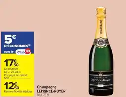 Carrefour Market Champagne leprince-royer offre