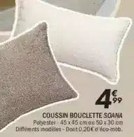 La Foir'Fouille Coussin bouclette offre