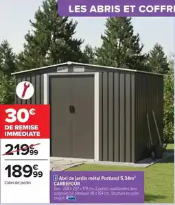 Carrefour Drive Carrefour - abri de jardin métal portland 5.34m offre