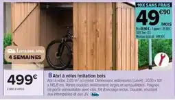 Carrefour Drive Total - abri à vélos imitation bois offre