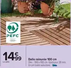 Carrefour Drive Dim - dalle rainurée 100 cm offre