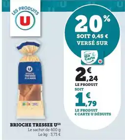 Hyper U U - brioche tressee offre