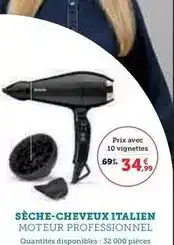 Hyper U Babyliss - sèche-cheveux italien offre