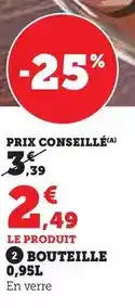Hyper U Bouteille 0,95l offre