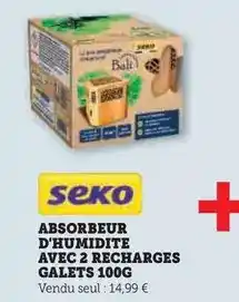 Super U Seko - absorbeur d'humidite avec 2 recharges galets offre