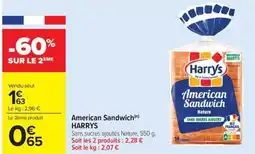 Carrefour Market American sandwich harrys offre