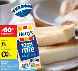 Carrefour Market 100% mie harrys offre