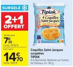 Carrefour Market Coquilles saint-jacques surgelées tipiak offre
