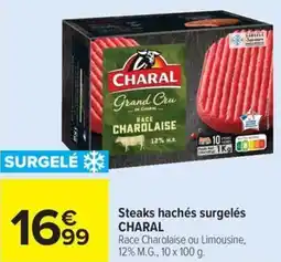Carrefour Market Steaks hachés surgelés charal offre