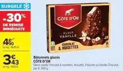 Carrefour Market Bâtonnets glacés côte d'or offre