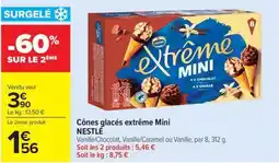 Carrefour Market Cônes glacés extrême mini nestlé offre
