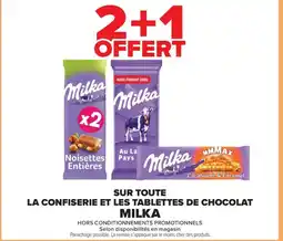 Carrefour Market SUR TOUTE LA CONFISERIE ET LES TABLETTES DE CHOCOLAT MILKA offre